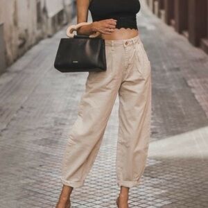 Zara Women's Flare & Wide Leg Jeans in Cream